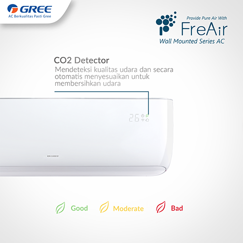 Gree AC Wall Mounted Split Inverter Freair Series 1 1/2 PK - GWC-12FREAIR